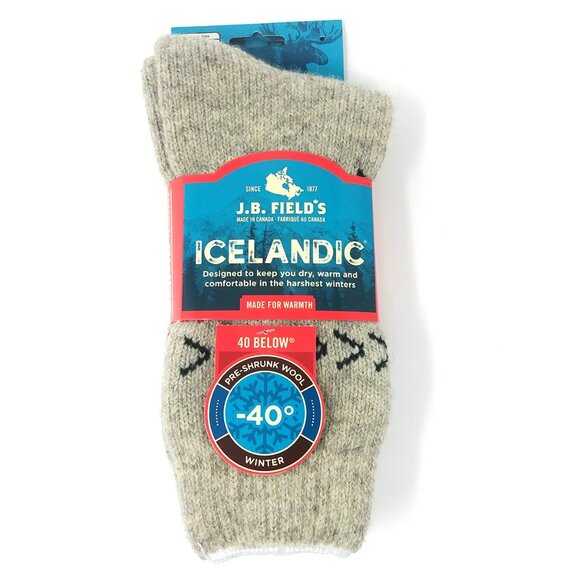 J.B. Field's Women's 40 Below Wool Thermal Winter Sock - Snowflake Pattern - Picture 3 of 6
